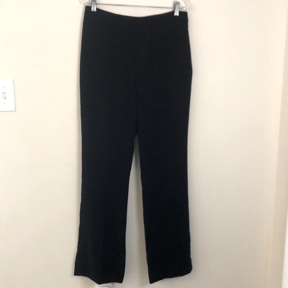 Anne Klein Classic Black Dress Trouser Pants straight flag flat front and back 6 - Picture 1 of 11